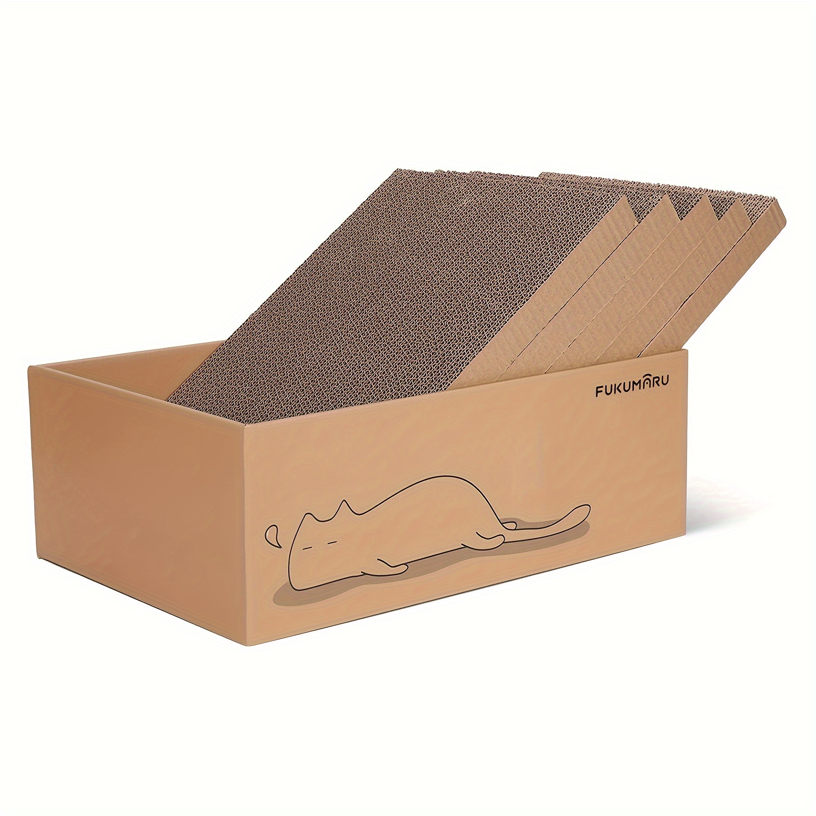 

Fukumaru 5 Pcs Cat Scratching Boards, 17.1 X 11.4 Inch Ex-large Cats Scratcher Box, Scratch Box For Large, Medium Cats And Kittens, Reversible Cardboard Scratchers, Protect Furniture