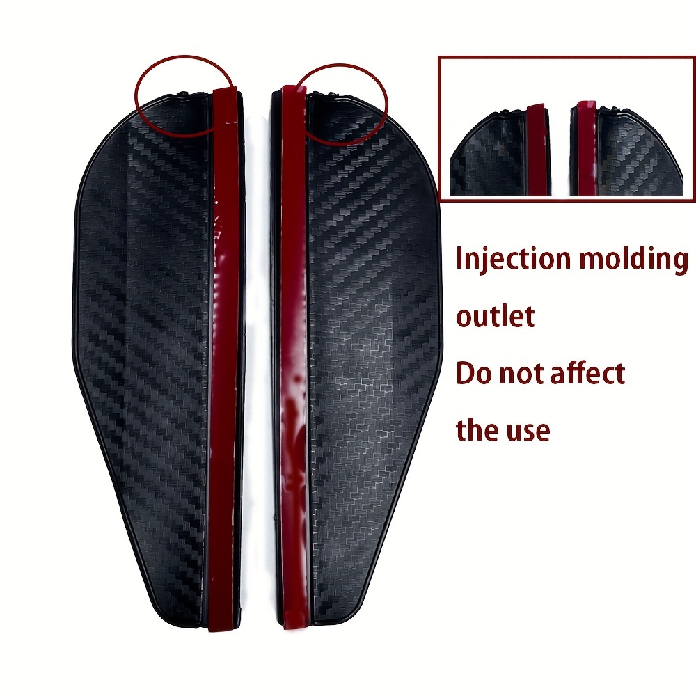 2 шт. дощовий чохол для заднього дзеркала автомобіля,   сонцезахисний чохол для дзеркала автомобіля, водонепроникний, збільшений   з вуглецевого волокна, переднє розташування, плоске дзеркало, овальна форма, для більшості автомобілів, вантажівок та позашляховиків, чохол для дзеркала автомобіля|елегантний чохол для дзеркала|міцний чохол для дзеркала, покриття дзеркала автомобіля Опис товару 8
