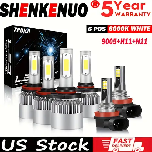 Fit Volvo XC60 2010-2018 Combo 4x H11 H11 LED Headlights Bulbs High Low Fit Volvo XC60 2010-2018 Combo 4x H11 H11 LED Headlights Bulbs High Low