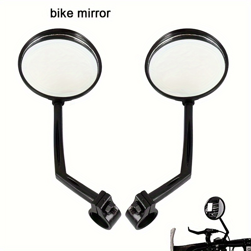 

2pcs Adjustable Bike Mirrors, 360° Rotatable Handlebar Rearview Mirror For Mountain & Road Bicycles, Electric Motorcycles And Scooters, Durable Black Finish