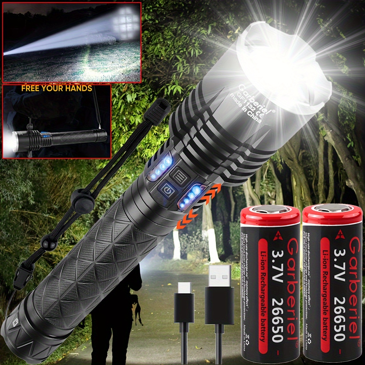 high power flashlight sold on Temu United States