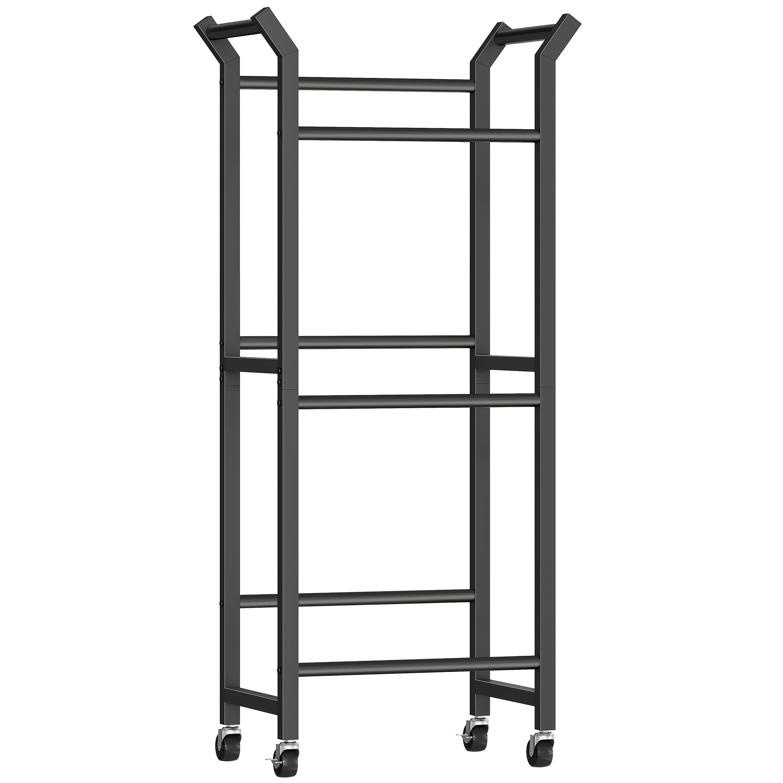Mobile Shelving Unit - Stable Metal Frame - Three-tier Beverage Storage Rack - 58×32×130cm, Island And Drink Organizer, Utility Racks