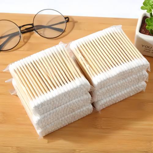 100pcs dual ended makeup applicators double ear cleaning sticks with dual tips for makeup eyeliner ear wax removal hygienic single use stick travel 100 count durable