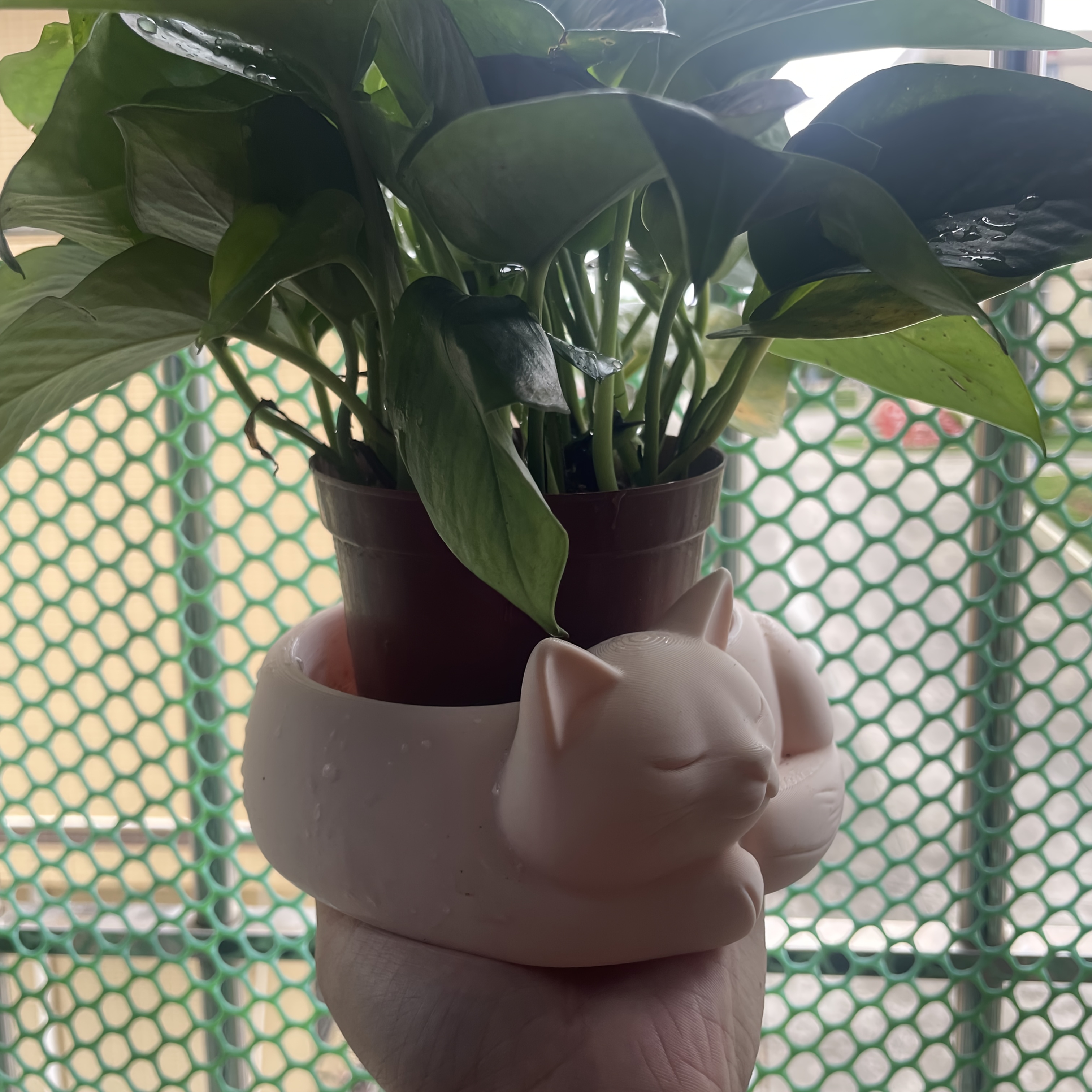 3d printed cat shaped bowl flower pot retro style plastic - Temu