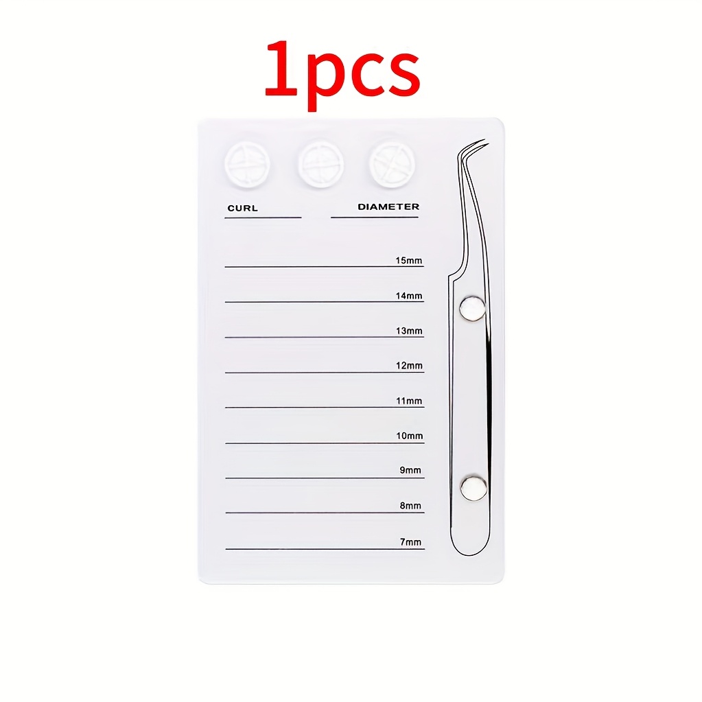 TEMU Acrylic Eyelash Extension Tool Scale Board, Tweezers Magnetic Suction Board, Eyelash Extension Hair Picking Platform, Eyelash Board Organizer