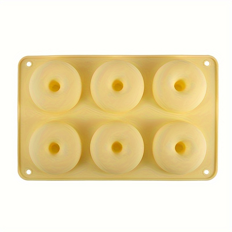 silicone donut baking pans 6   round donut mold food grade oven safe for new years treats details 5