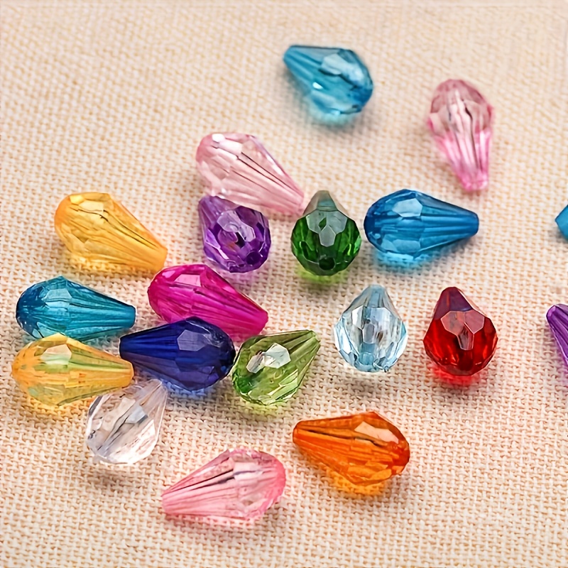 100pcs Of Water Drop Spacer Beads For Making Additions Like Bracelets, Necklaces, And Curtains