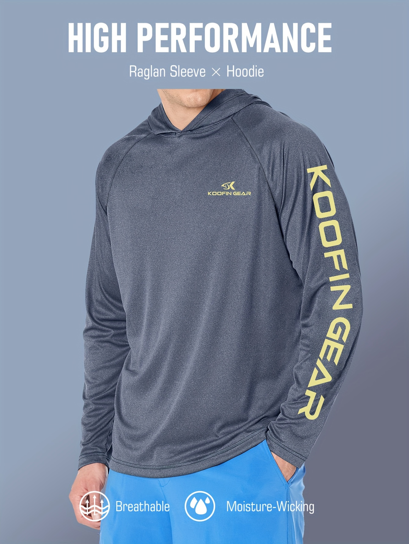 *'S High-Performance Lightweight Breathable Fishing Hoodie  Moisture-Wicking Long Sleeve Jersey for Outdoor Sports, Fishing