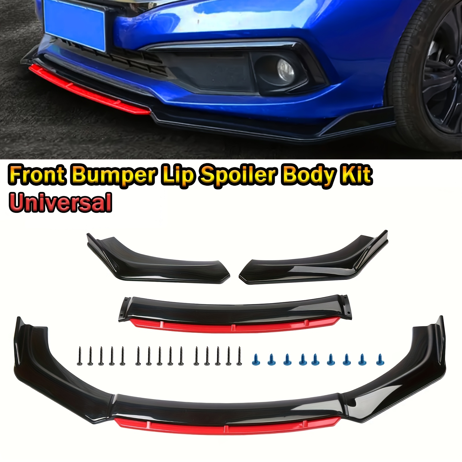 

Universal Car Front Bumper Lip Body Kit Splitter Diffuser Protector