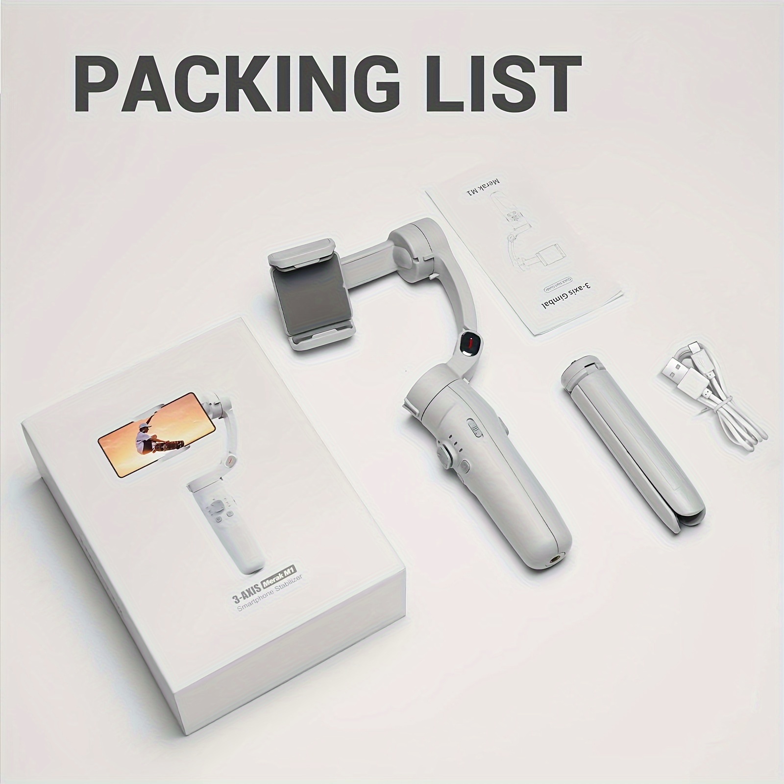 Foldable 3 Axis Phone Gimbal Stabilizer App Supported Human Temu Australia