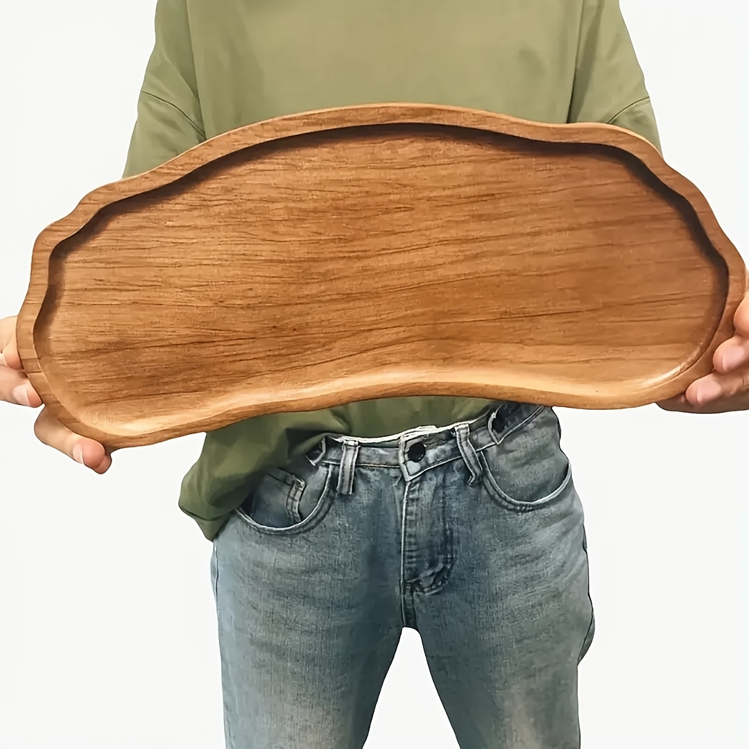 

Handcrafted Wooden Dessert , Rectangular And Oval Serving Platters, Solid Wood, Lightweight, Easy To Clean, For , Tea, Snacks, Home Decor, And Gifting