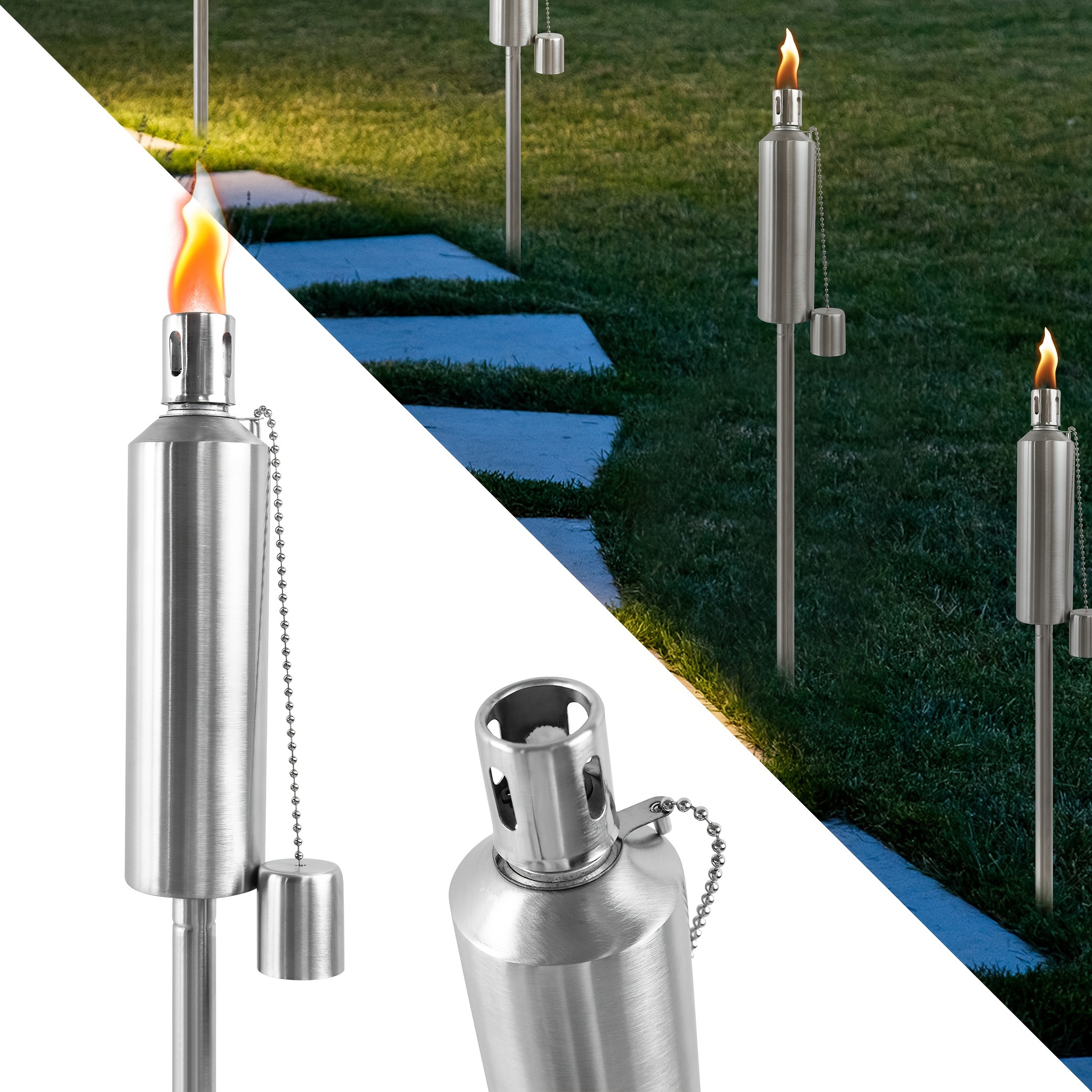 

Trmlbe Garden Stainless Steel Oil Lamp 330 Ml With Wick And Wick Oil Garden For Outdoor Gardens