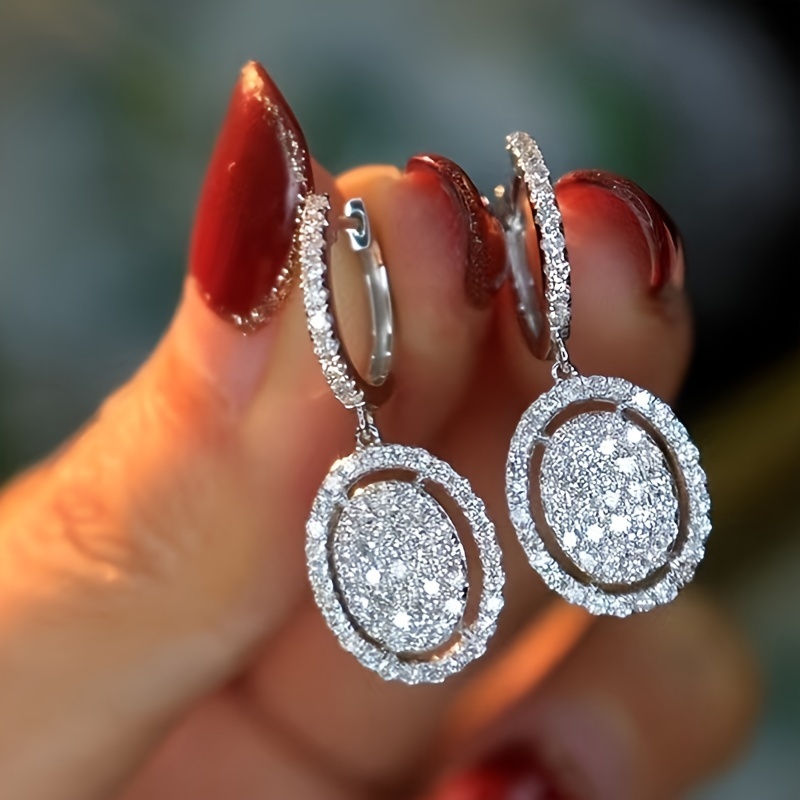 

New Style Fashion Micro Pave Zircon Drop Earring For Women Daily Casual Accessories Wedding Bridal Jewelry