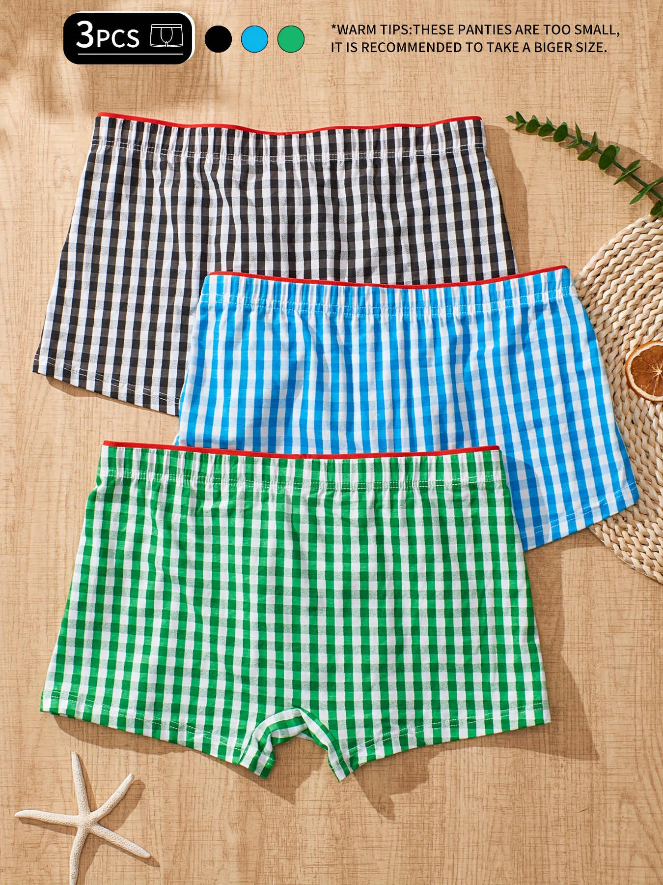 Fisyme Green Plaid Boxers for Men, Boxer Shorts Soft Mens Underwear Boxers  Briefs, S at  Men's Clothing store