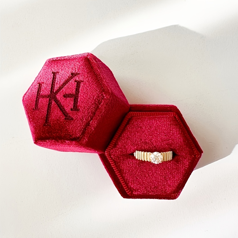 Custom Engraved Luxury Ring Box for Weddings