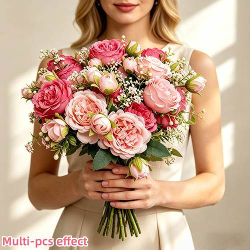 13pcs realistic individual and individual s breathing bouquet living room decoration artificial flowers wedding additions valentines day gift eternal flowers suitable for birthday parties venue decoration