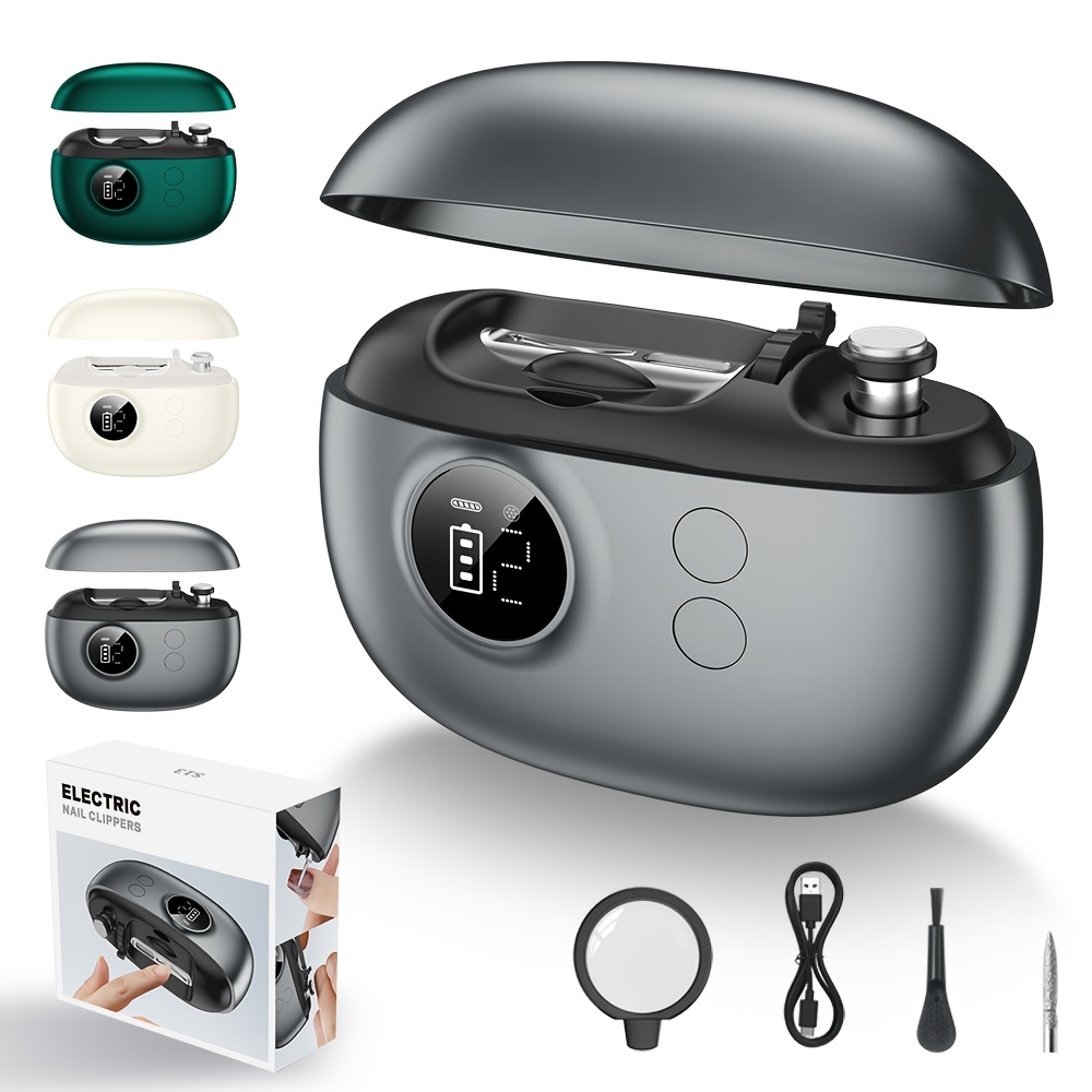 Electric Nail Clipper with HD Magnifier for Elderly