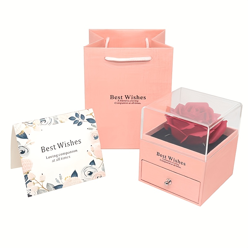Luxurious Rose Gift Boxes Set, Elegant Packaging for Gifts