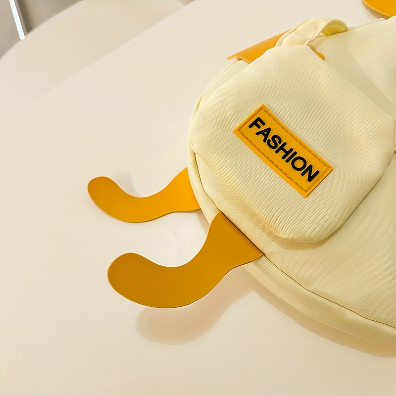 Bandolera para Mujeres, Bolso de Hombro Casual con Pequeño Patito Blanco, Bolso Estilo Callejero Amarillo con Diseño de Pato, Bolso de Ocio y Trabajo, Regalo del Día de la Madre, Bolso de Viaje Ligero para el Primer de Mayo con Cierre de Cremallera y Bolsa Magnética Superior, Ideal para Universitarias