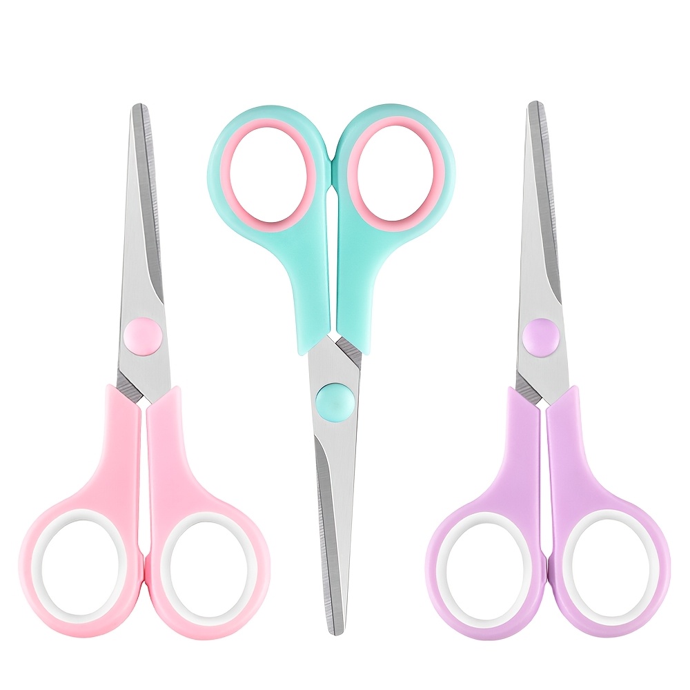 TEMU 3pcs, Multifunctional Scissors, Ultra-sharp Blade Scissors, Comfortable Grip, Suitable For Office, Home, Sewing Fabric Craft Products