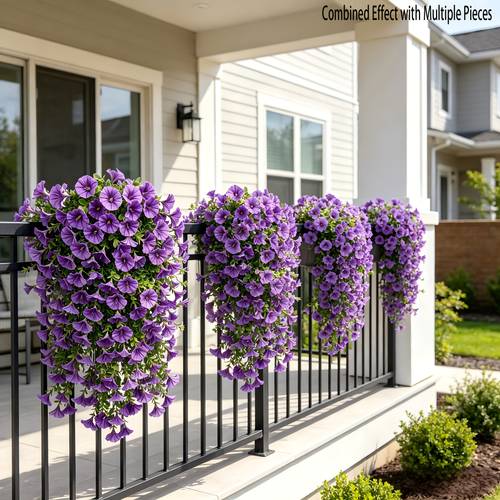 4pcs artificial purple drapes no maintenance required safe for indoor and outdoor use wedding decorations christmas valentines day and holiday decor a romantic and fresh atmosphere