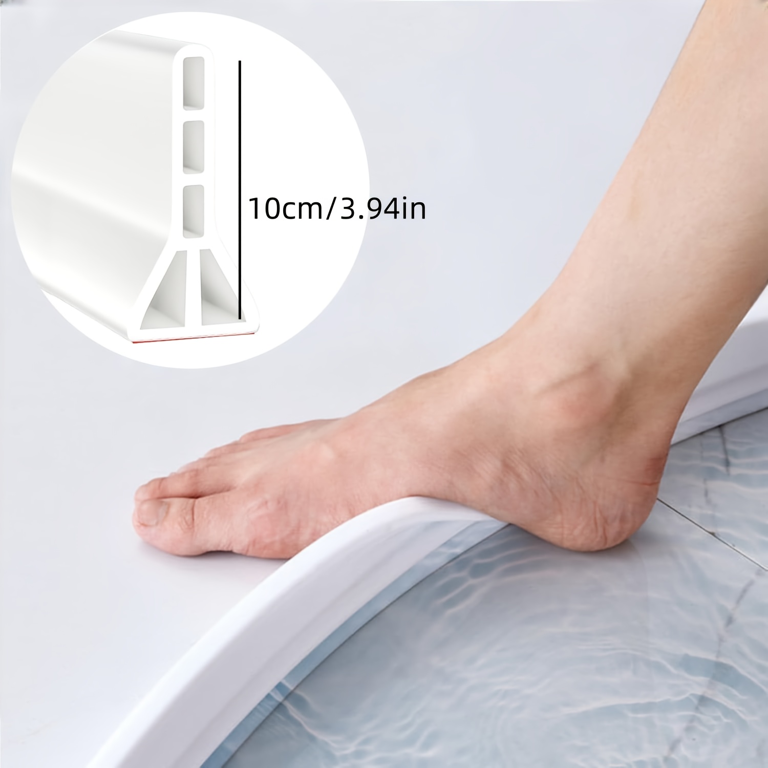 

3.94" High Foldable Waterproof Shower - Self-adhesive Guard For In Bathroom And Kitchen