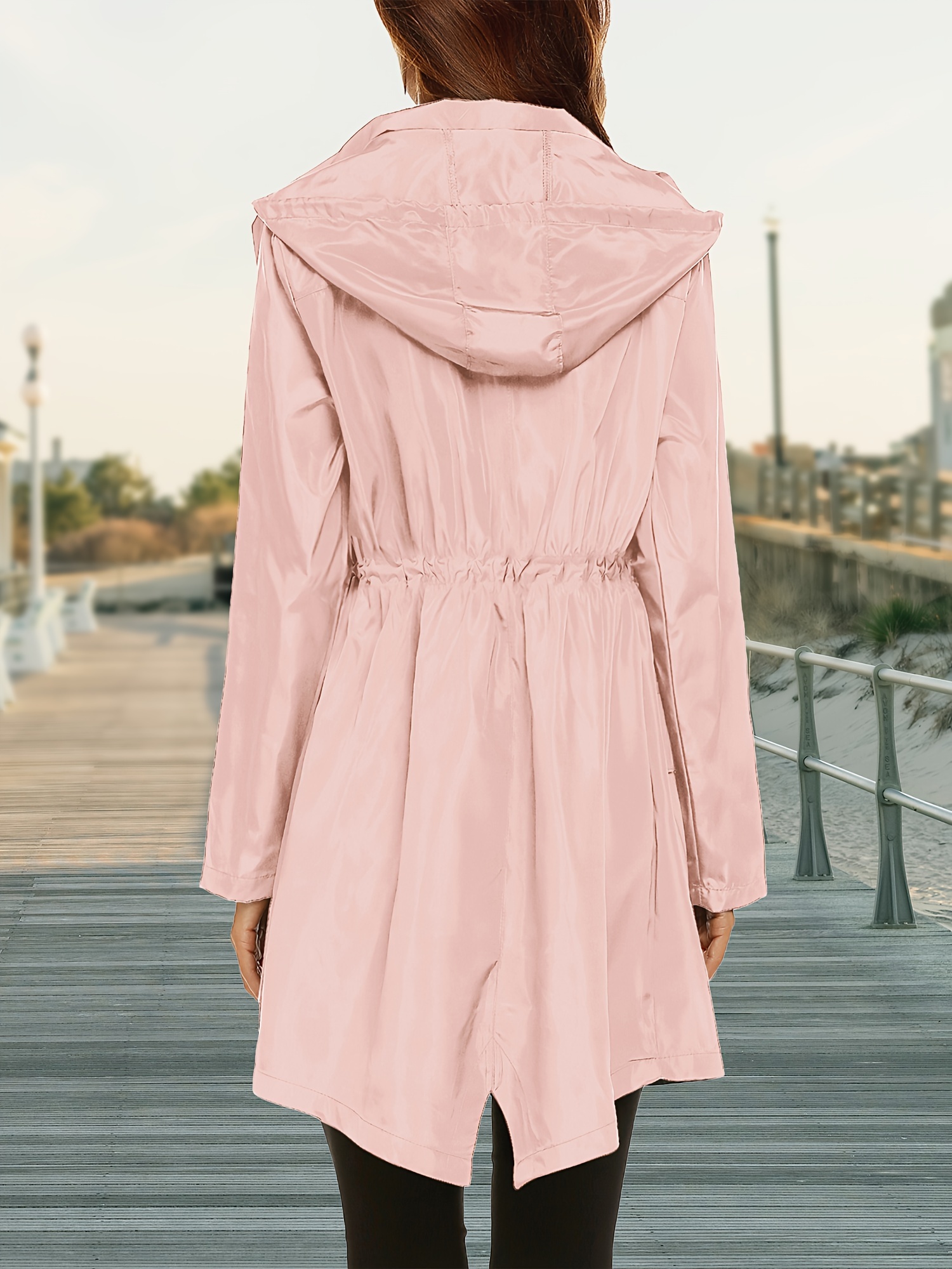 Rain Coat Woman Feancey Plus Size Hooded Raincoat For Women