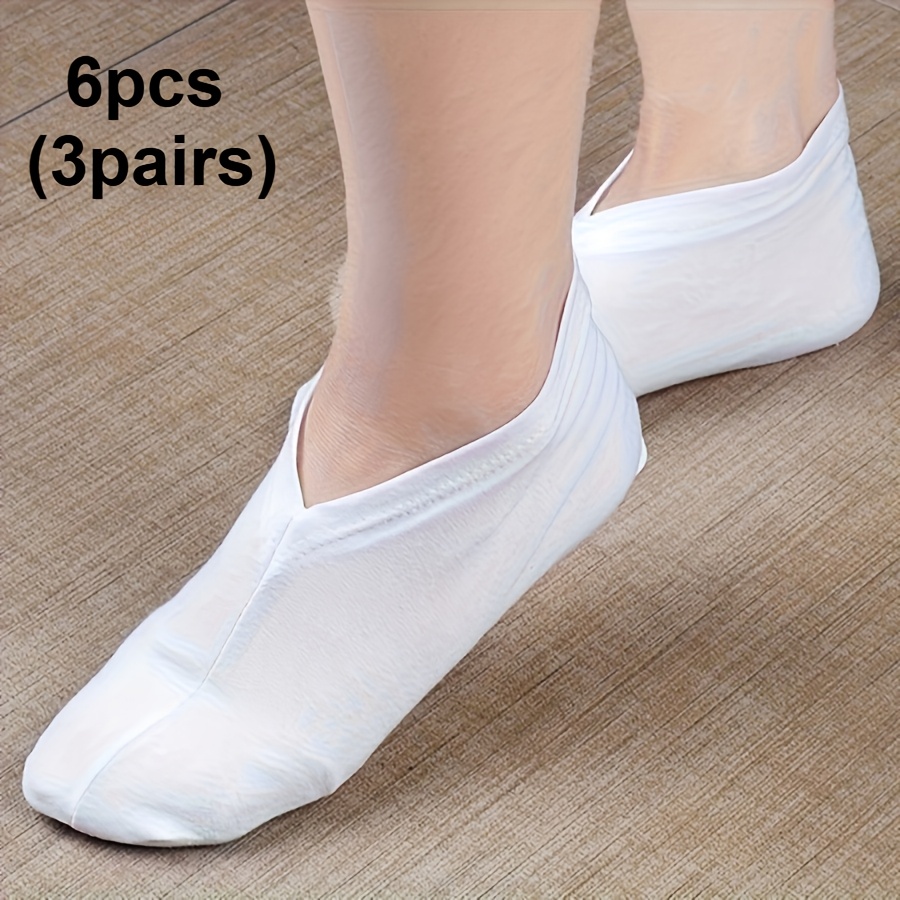 Image of [moisturizing Socks] 6pcs Disposable Moisturizing Socks, Overnight Spa Socks For Dry Feet | Cosmetic Moisturizing Socks For Women And Men-white