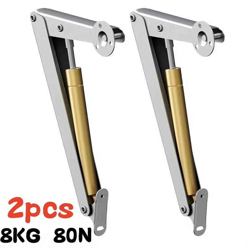 TEMU 2pcs 6kg-20kg Lid Support Hinge, Lid Stay With Soft Close, Heavy Duty Gas Struts, Gas Spring, Slow Lowering Safety, Lids Lifters