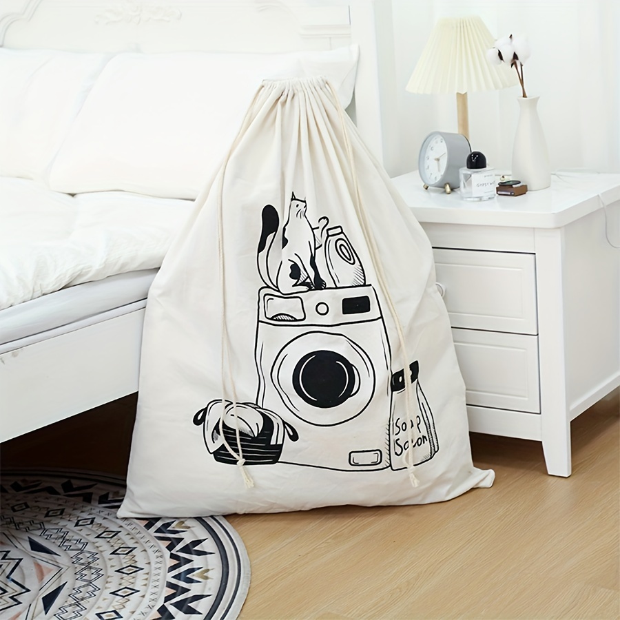 Image of Oversized Laundry Bags For Travel, Designed To Hold Up To 4 Of Dirty Clothes, Perfect For Organizing And Fitting Into Hampers Or Baskets, Ideal For College Dorms And Back-to-