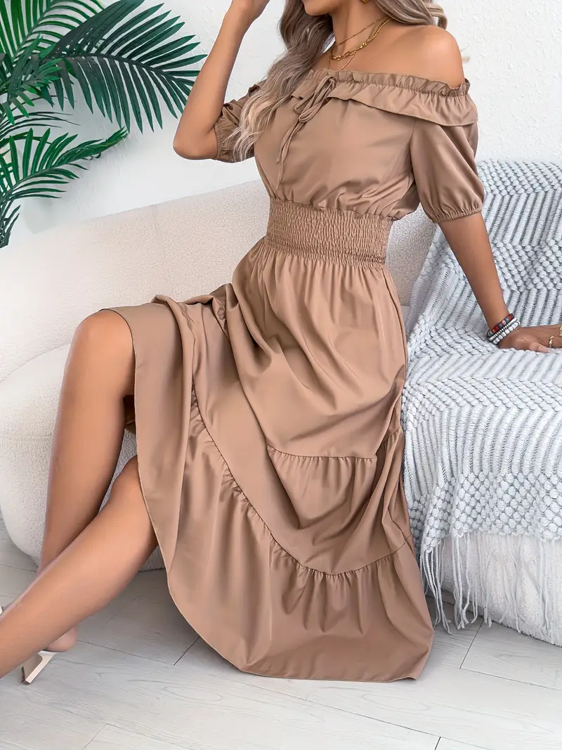 short off the shoulder dress casual Off-Shoulder Short Party Dress with Sweetheart Bodice Black / Large