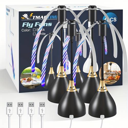 Artikelbild 2er/3er/ fliegenabwehrventilatoren für tische, effektiver fliegenabwehrventilator, hält fliegen fern mit weichen flügeln, usb- oder batteriebetriebener tragbarer fliegenabwehrventilator zur kontrolle zu hause, picknick tragbare fliegenabwehrventilatoren, sommer must-haves