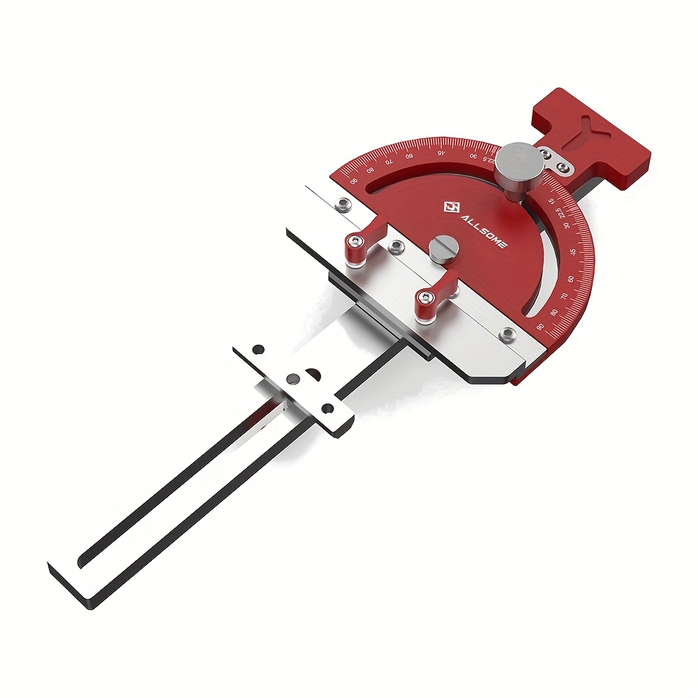 Allsome Adjustable Multi-angle Track Saw Guide Square Right Angle Stop For Makita, Festool & For Guide Rails
