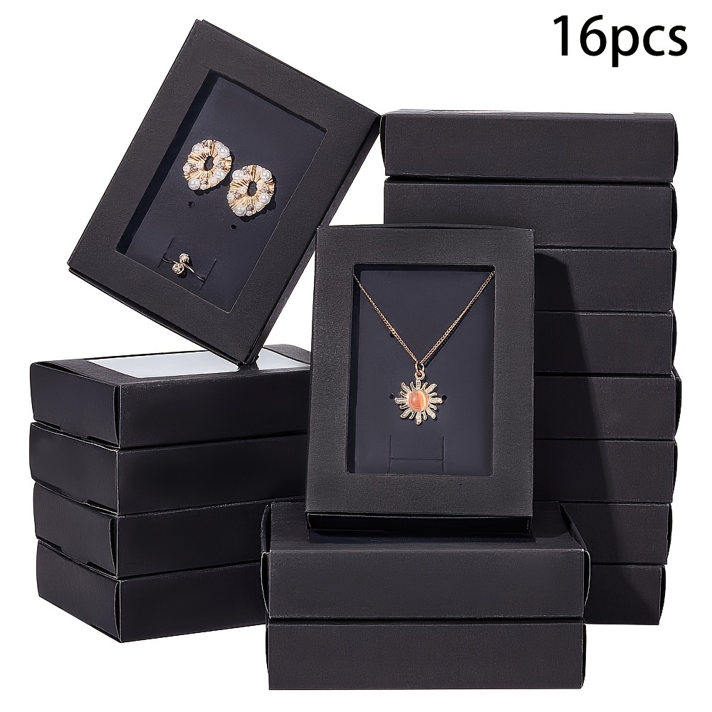 Batifine Lot De 5 Boîtes à Bijoux En Carton De 8,9 X 8,9 X 2,5 Cm