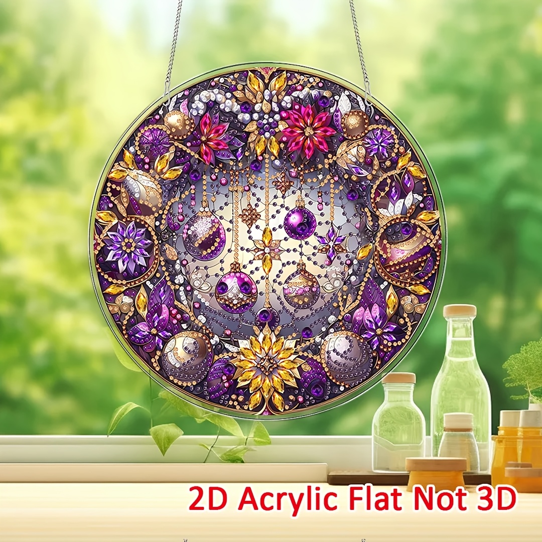 Irregular Diamond Art Pendant for Floral Theme