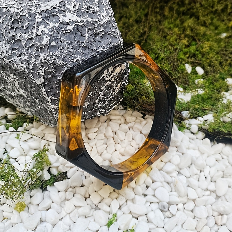 Women's Two-Tone Multi-Color Spliced Bangle Bracelet