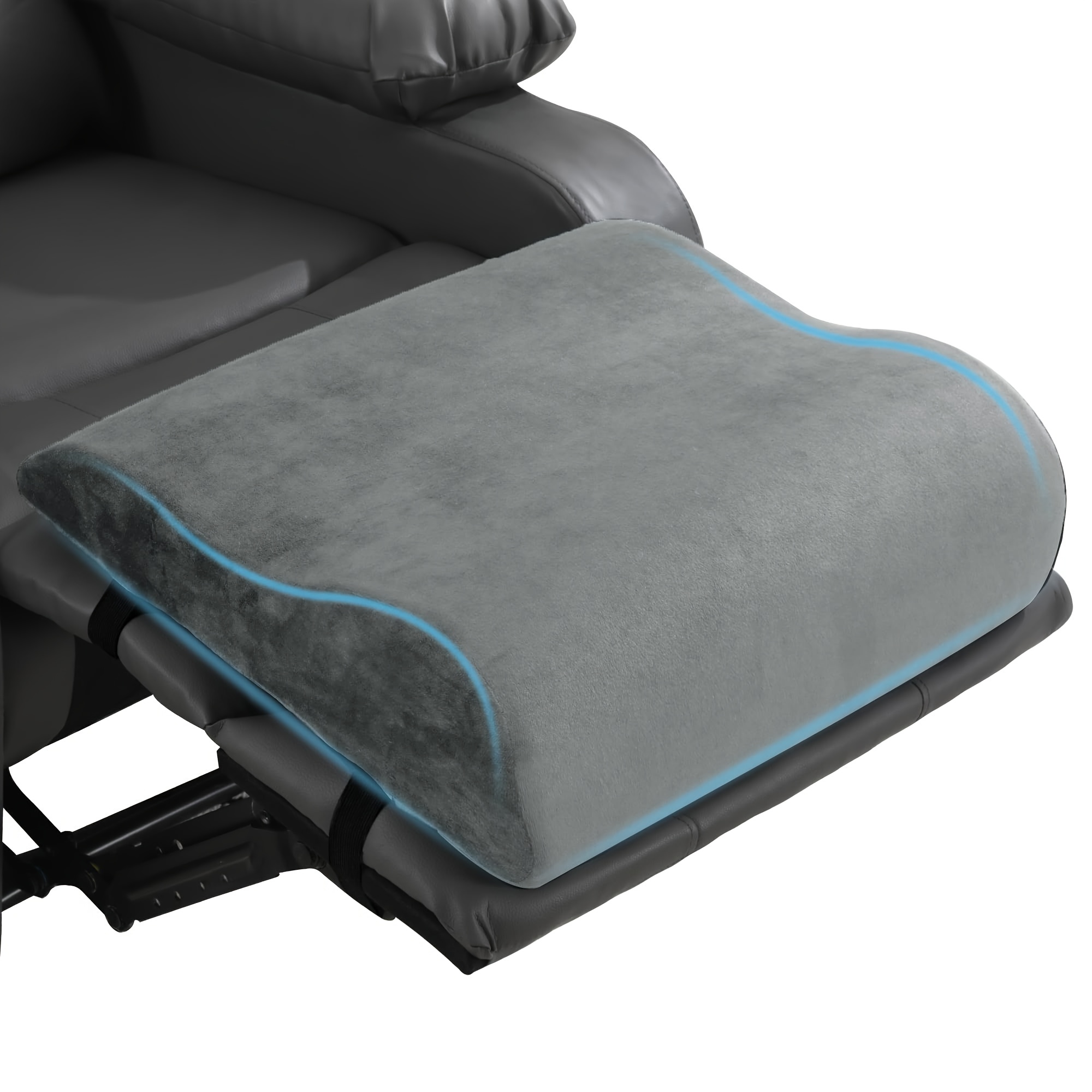E-shop Übergroßes Loungesessel-Bein Kissen, Schaumstoff Fußstütze mit wellenförmiger Loungesessel-Beinverlängerung, Multifunktionales Rückenlehnen- und