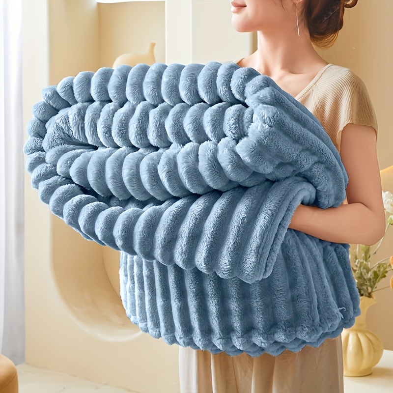 Cozy Plush Fluffy Winter Blanket for Indoor and Outdoor Use