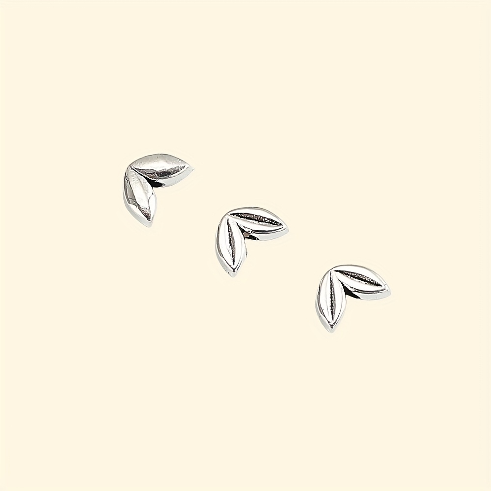 Image of 50pcs 5x7mm Delicate Golden Silvery Shape Straight Hole Charm Beads For Jewelry Making Bracelets Necklaces Earrings Diy Decorative Crafts Ornaments Accessories (random)