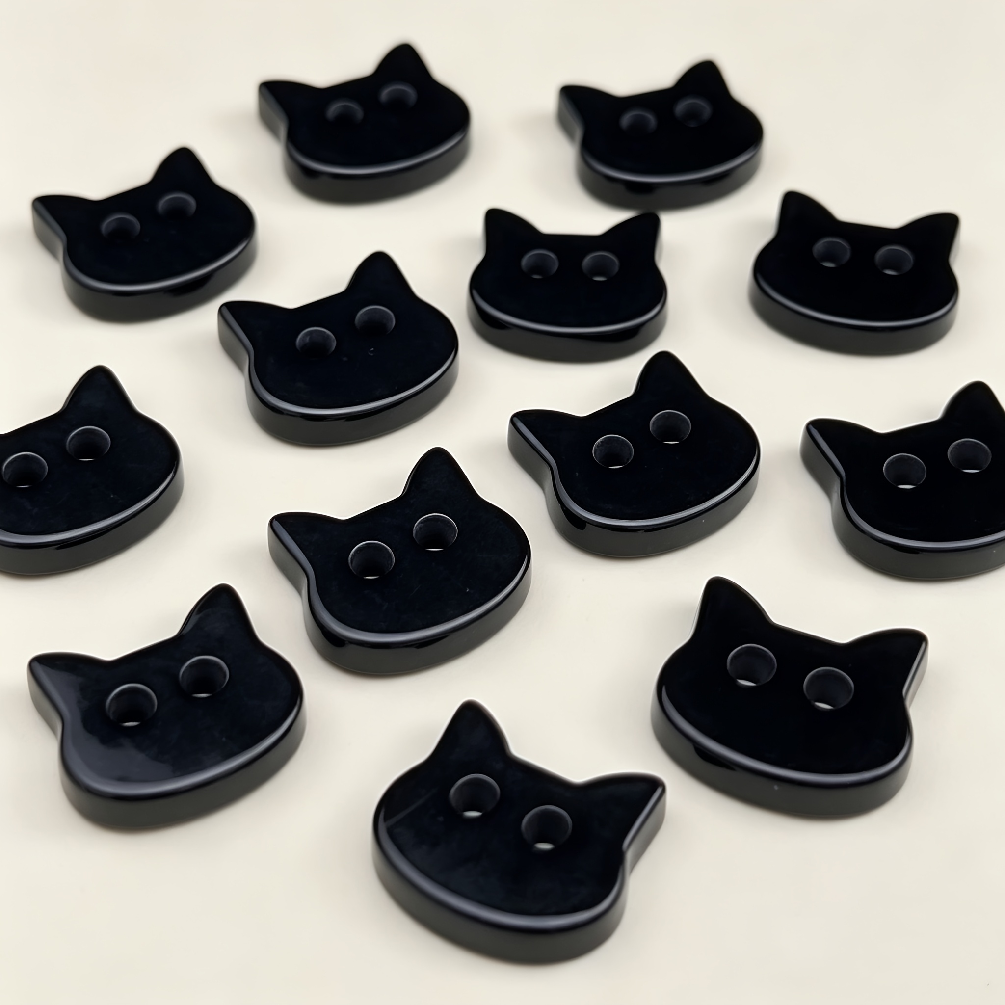 TEMU 35pcs Cute Black Cat Resin Buttons, Creative Handmade Decorative Snaps