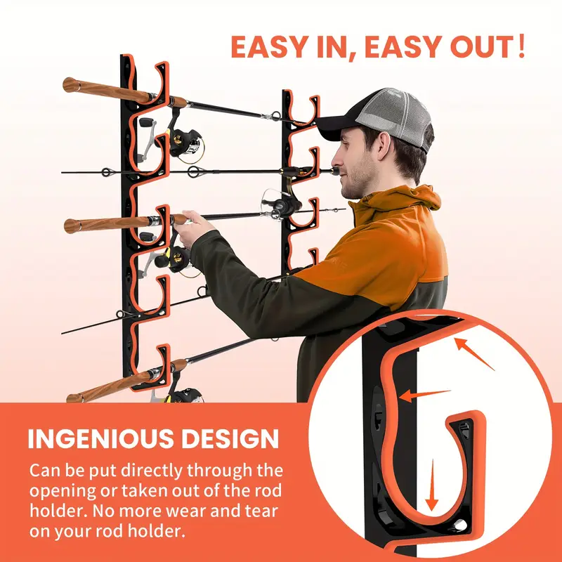 fishing rod holder garage h5 wall ceiling mounted fishing - Temu fishing rod holder garage h5 wall ceiling mounted fishing - Temu