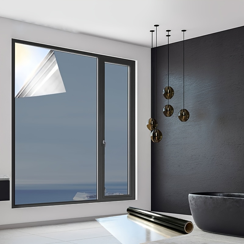 TEMU 1 Roll Of Large--way Privacy Window Film, Window Sunshade And Thermal Insulation Film, Household Window Sun Protection And Heat Insulation Film,