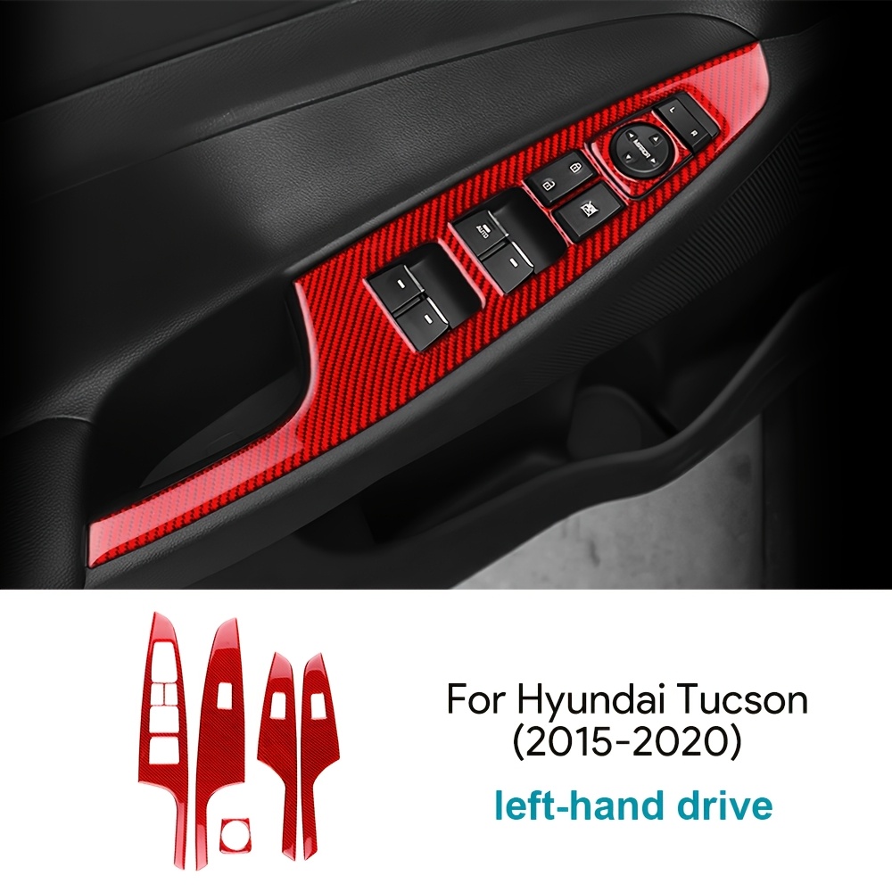 Image of For Tucson 2015 2016 2017 2018 2019 2020 Window Switch Panel Trim Black/ Fiber (left Hand Driver)