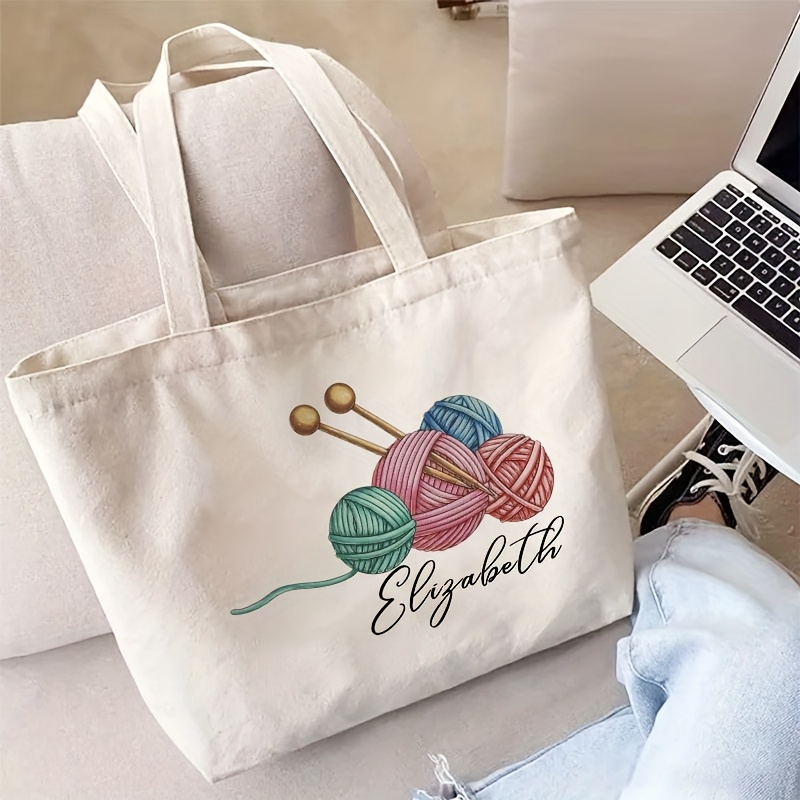 Knitting Bag Personalized Crochet Bag Personalized Knitting Jute