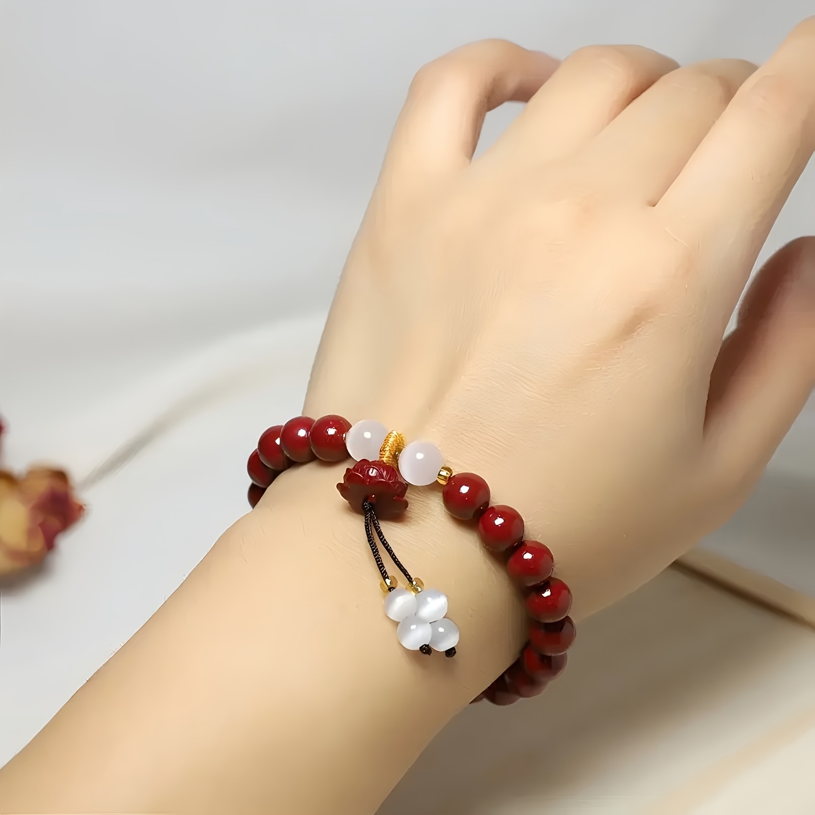 TEMU Lot de 1, Bracelet de lotus , Unisexe