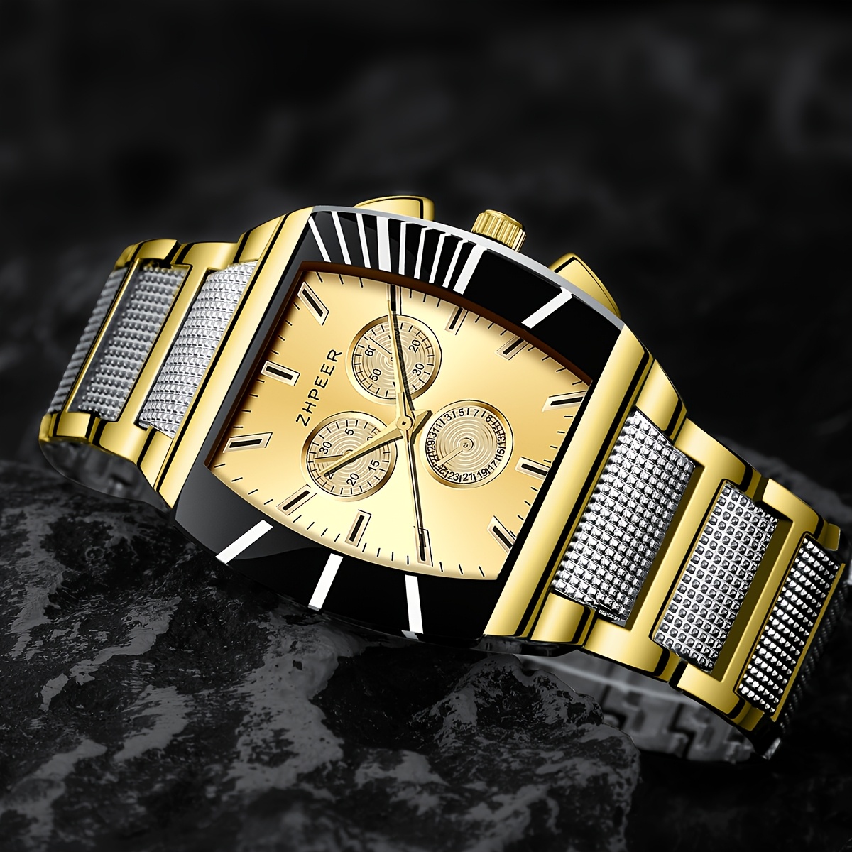 3pcs Luxurious Men's Business Watch Set with Necklace