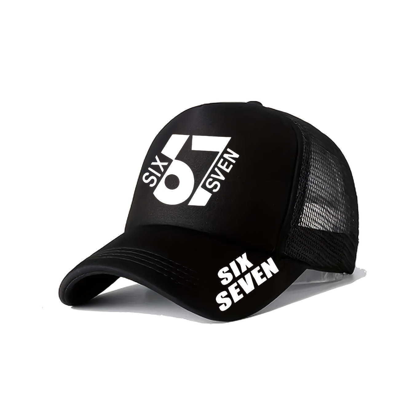 E-shop Unisex Verstellbare Snapback Cap mit Trendigem 67 Nummer Print - Atmungsaktive Mesh Fashion Baseball Cap Geeignet für Tägliche Aktivitäten und