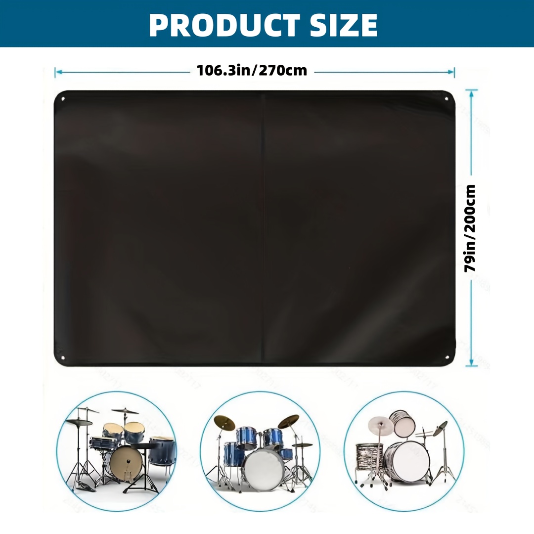 TEMU Antipolvo para Batería MUTAO, Cubierta Duradera para la Mayoría de y Kits de Batería, para Kit de Batería de Instrumento Musical para Exteriores