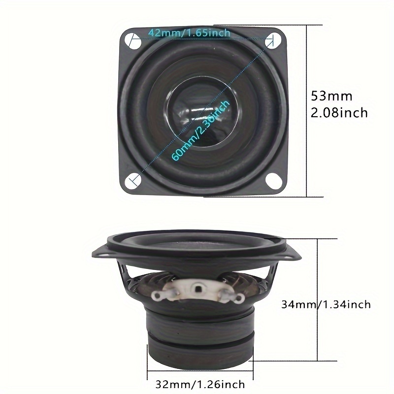 2 Pz 2 Pollici Completatore Di Altoparlante Audio Gamma Completa 52mm 4 Ohm 20W Altoparlante Stereo HiFi Fai Da Te Altoparlanti Bluetooth Home Amplificatore - Foto 4