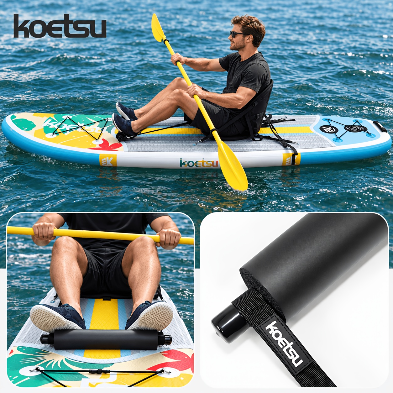 KOETSU EVA Kayak Foot Brace for SUP & Canoe